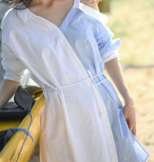 娜扎同款拼接牛仔衬衫裙:6款衬衫裙打造女神范(图) 娜扎同款拼接牛仔衬衫裙:6款衬衫裙打造女神范(图)