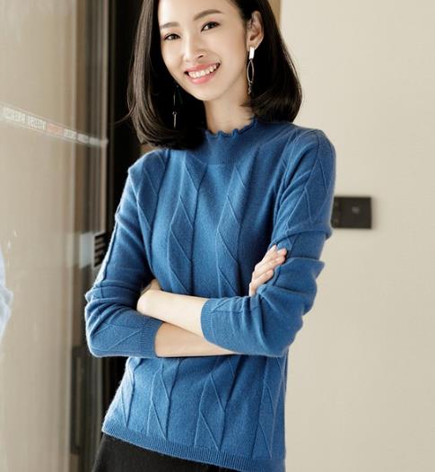 秋冬必备打底针织衫 ：木耳边纯色针织衫推荐（图）