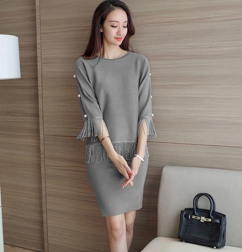 初秋的套装格外有气质：条纹喇叭裤套装推荐（图）