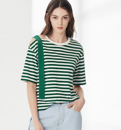 条纹t恤的搭配：随性的街头风（图）