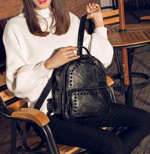 迪丽热巴同款迷你双肩包：简洁大方好穿搭（图）