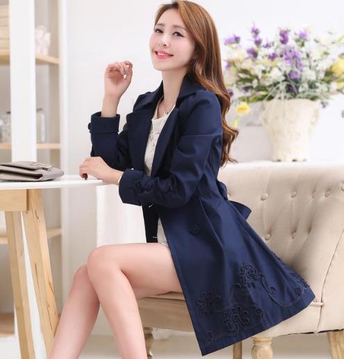 胖妹子看过来：显瘦中长款风衣时尚外套推荐（图)