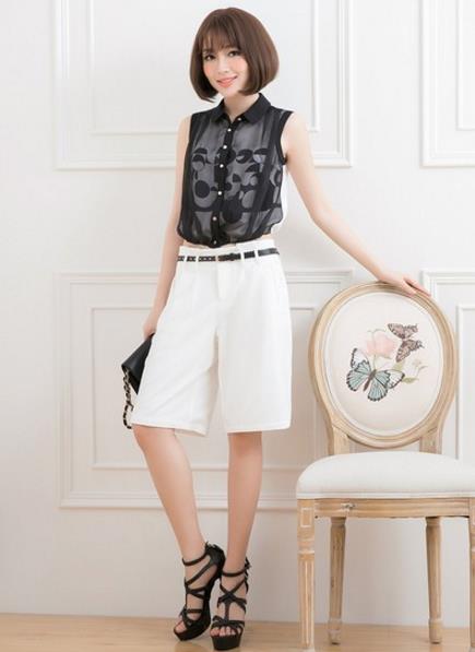 五分阔腿裤上衣怎么搭配:帅气又惬意(图）