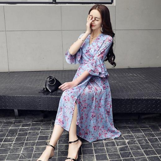 七分袖印花连衣裙分享：穿出与众不同的时尚感