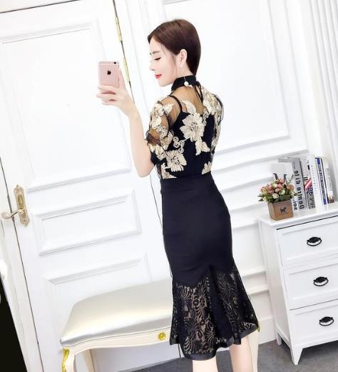 新款修身性感半身裙套装：套装这样穿巨时髦（图）