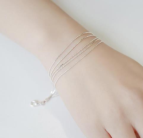 925纯银多层圈细手链:6款手链彰显淑女风范(图) 925纯银多层圈细手链:6款手链彰显淑女风范(图)