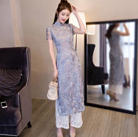 复古提花修身旗袍2017：5款旗袍彰显东方韵味