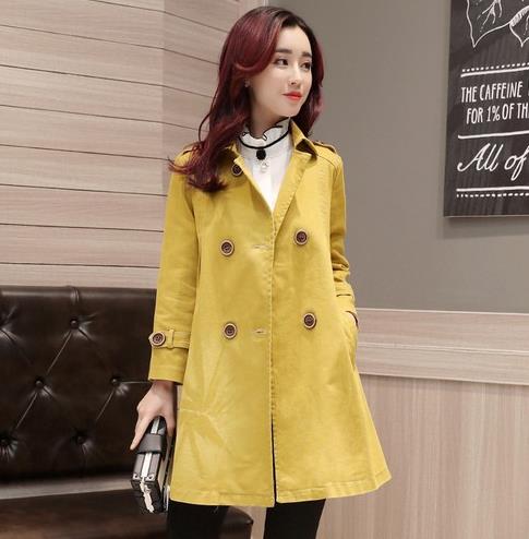 胖MM穿大码双排扣九分袖风衣搭配：修身显瘦（图）