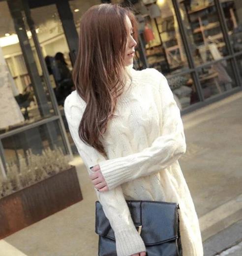 适合秋季单穿的针织毛衣：韩版V领麻花毛衣（图）