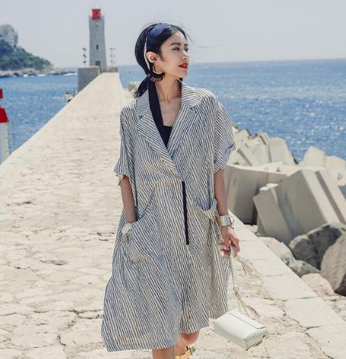 如今的衬衫裙真洋气：西装领系带衬衫裙搭配（图）