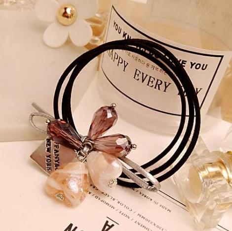 清新气质的6款韩国水钻兔耳朵头绳：时尚优雅（图）