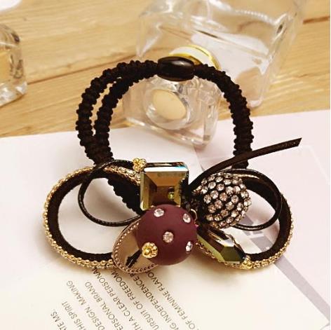 清新气质的6款韩国水钻兔耳朵头绳：时尚优雅（图）