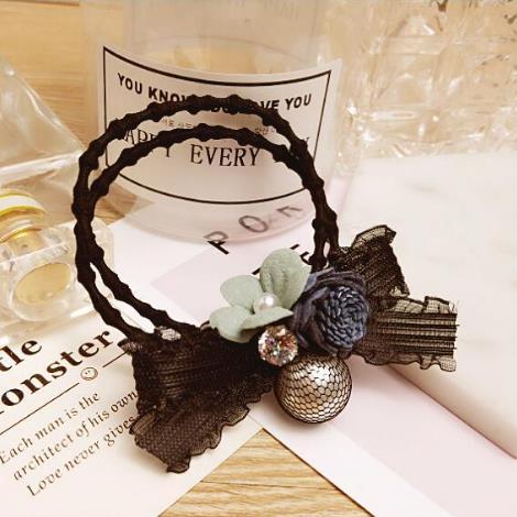 清新气质的6款韩国水钻兔耳朵头绳：时尚优雅（图）