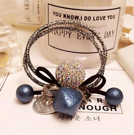 清新气质的6款韩国水钻兔耳朵头绳：时尚优雅（图）