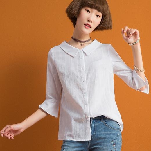 七分袖印花衬衫分享：减龄乖巧范印花衬衫推荐