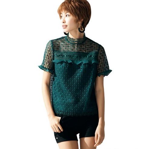 小胸MM穿木耳边蕾丝衬衫推荐：时尚性感衬衫搭配