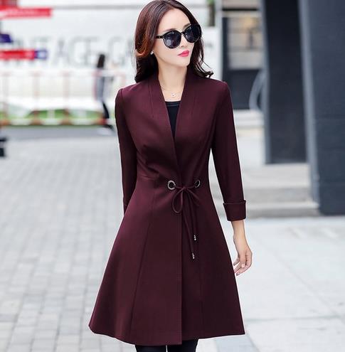 时髦洋气抽绳收腰风衣：端庄大气风衣推荐（图）