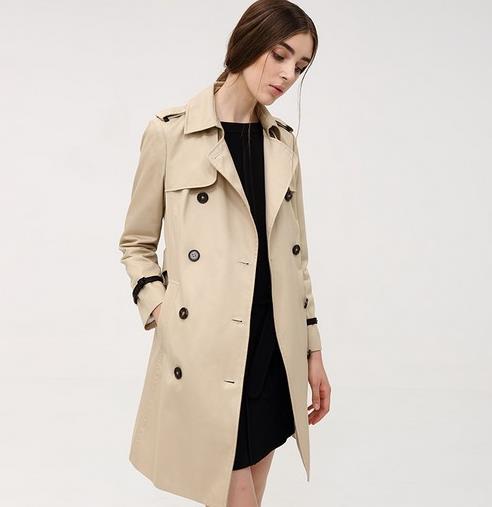 时髦洋气抽绳收腰风衣：端庄大气风衣推荐（图）