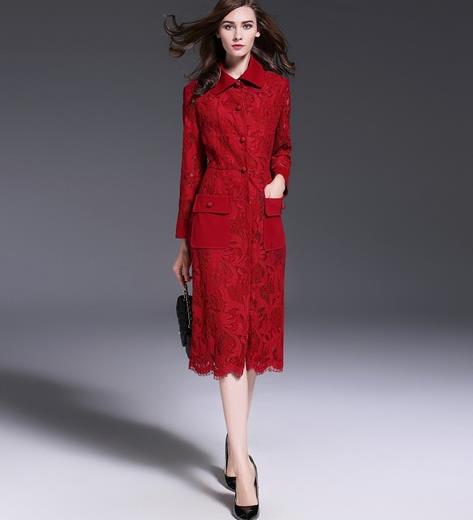 翻领修身蕾丝长风衣搭配:6款风衣彰显知性优雅 翻领修身蕾丝长风衣搭配:6款风衣彰显知性优雅