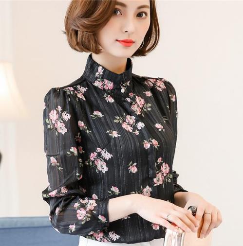 秋款简约碎花雪纺衬衫搭配：遮肉显瘦衬衫推荐（图）