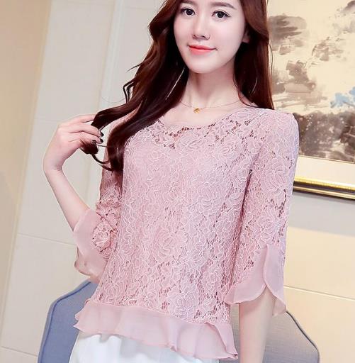 秋款简约碎花雪纺衬衫搭配：遮肉显瘦衬衫推荐（图）