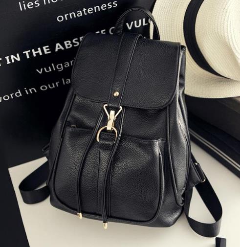 6款时尚休闲真皮双肩包搭配：简约百搭双肩包（图）