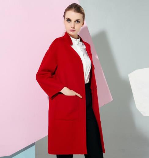 2017秋冬新款双面呢羊绒大衣搭配：显高显瘦（图）