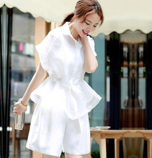 欧美蝴蝶结系带纱衣套装：显瘦显高套装推荐（图）