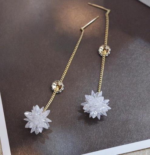 2017新款流苏水晶耳钉搭配：气质耳钉分享（图）