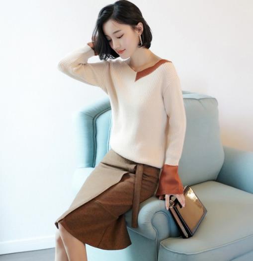 显瘦显高小窍门：针织拼接连衣裙搭配推荐（图）