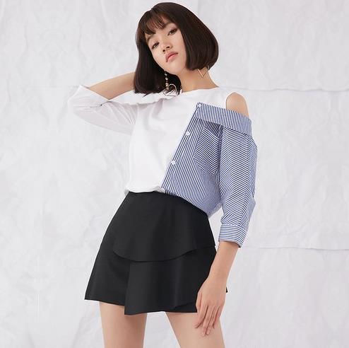 条纹圆领衬衫搭配短裙:小清新学院风衬衫推荐 条纹圆领衬衫搭配短裙:小清新学院风衬衫推荐