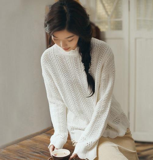 这就是你要找的针织衫：喇叭袖宽松针织衫分享（图）