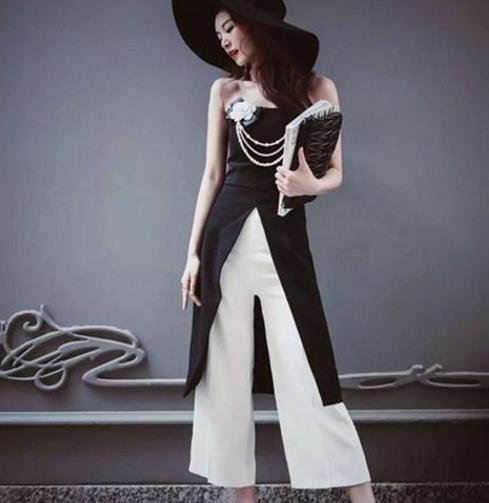 杨颖同款背带阔腿裤套装：今年巨流行的时尚套装