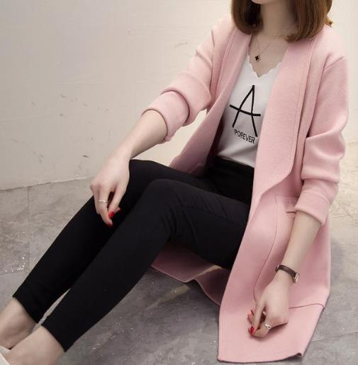 秋装新款韩版宽松中长款外套：百搭显瘦有气质（图）