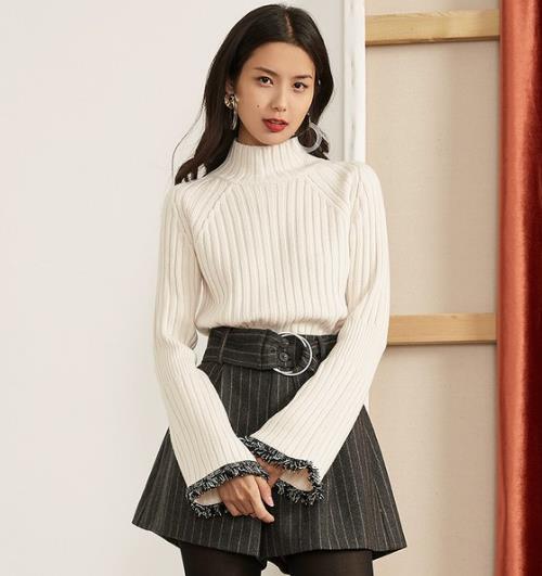 秋冬必备针织衫：木耳边针织衫演绎淑女情怀（图）