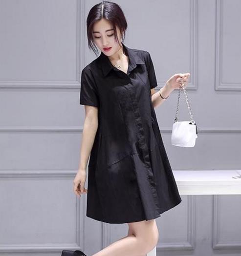 杨幂同款蕾丝拼接开叉衬衫裙搭配：修身显瘦（图）