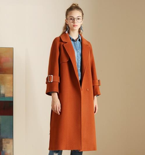 秋冬有这几款大翻领系带直筒羊毛大衣保暖又时髦