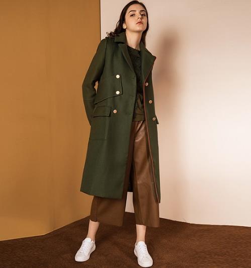 秋冬有这几款大翻领系带直筒羊毛大衣保暖又时髦