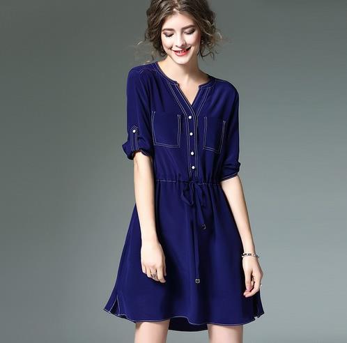 立领系带连衣裙搭配：5款连衣裙时尚优雅女神范