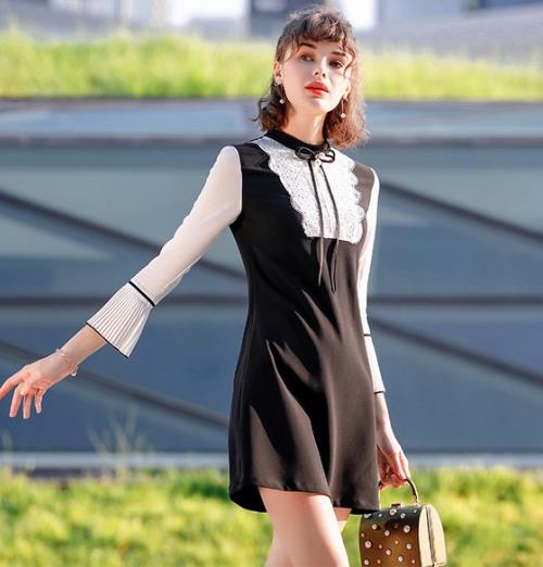 最美不过针织裙：网纱拼接过膝针织裙推荐（图）