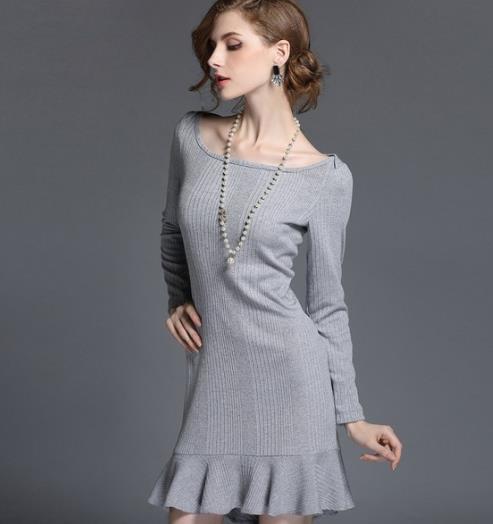 最美不过针织裙：网纱拼接过膝针织裙推荐（图）