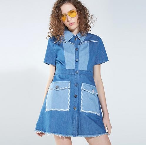 早秋收腰V领连衣裙2017：新款V领连衣裙推荐