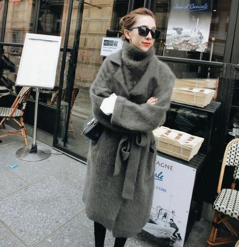 时尚感超强的加厚貂绒大衣外套：女神范十足（图）