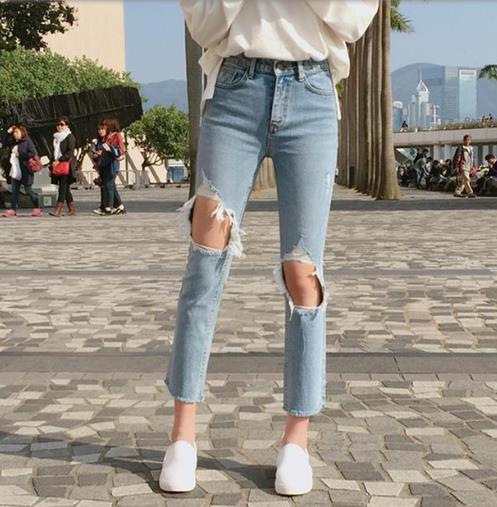 矮个子也能穿出大高个既视感:高腰牛仔裤搭配(图) 矮个子也能穿出大高个既视感:高腰牛仔裤搭配(图)