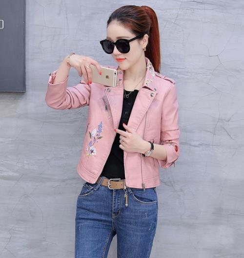 秋冬必不可少的外套：时尚蝙蝠袖皮质短外套（图）