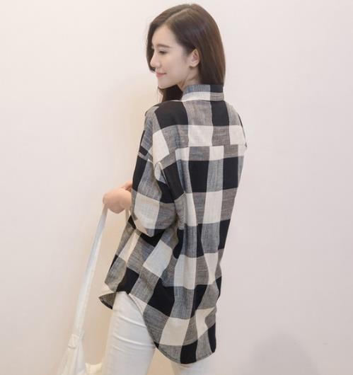 万能单品精致的格子衫：时尚圆领蝴蝶结衬衫（图）