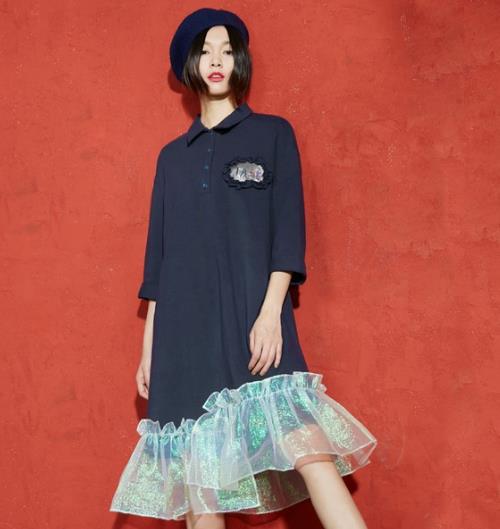 秋款底气十足的中长款收腰连衣裙搭配分享（图）