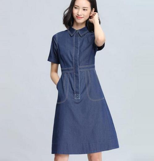 今年最时髦的几款牛仔衬衫连衣裙：好穿又时髦（图）