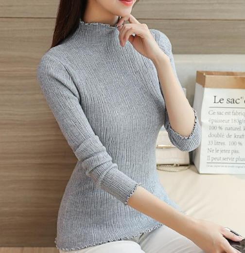 新款秋装时尚百搭的半高领打底衫:性感优雅(图) 新款秋装时尚百搭的半高领打底衫:性感优雅(图)