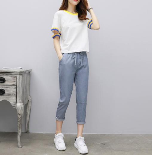 秋款棉麻衫雪纺阔腿裤套装搭配：显瘦显气质（图）